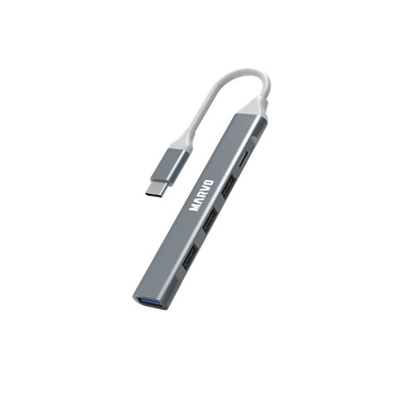 MARVO UH008 Concentrator - Type-C, 1x USB3.0, 3x USB2.0