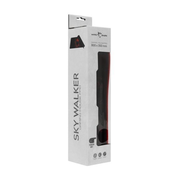 White Shark SKYWALKER XL gamer egérpad – Fekete/Piros - GMP-1899