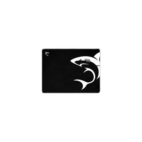 White Shark SHARK L gamer egérpad fekete-fehér dizájnnal, 400×300 mm méretben