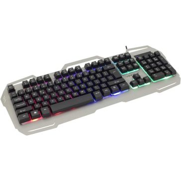 White Shark VIKING 2 gamer billentyűzet ezüst-fekete kivitelben, LED háttérvilágítással és okostelefon-tartóval