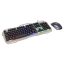 White Shark Apache 2 gamer billentyűzet és egér szett, magyar kiosztás, RGB világítás, 3200 DPI, ezüst