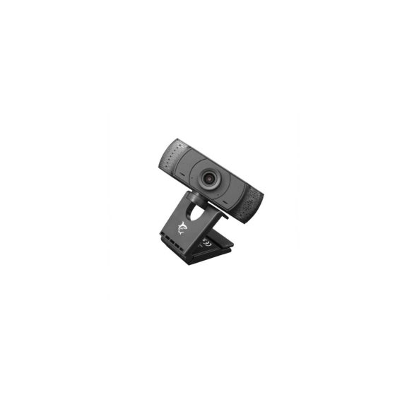 White Shark OWL webkamera Full HD felbontással, dupla CMOS szenzorral és USB 2.0 csatlakozással, fekete színben.