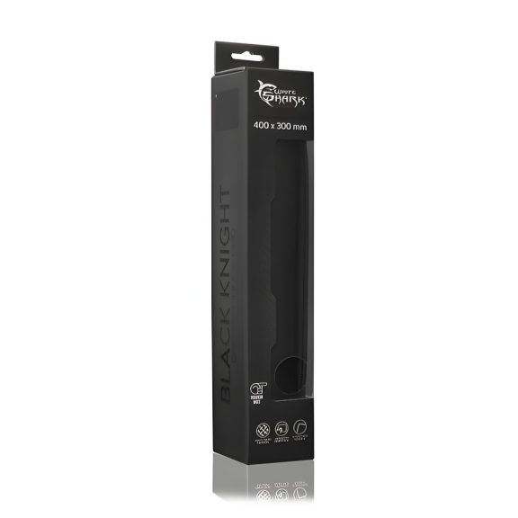 White Shark BLACK KNIGHT fekete-sárga gamer egérpad felülnézetből