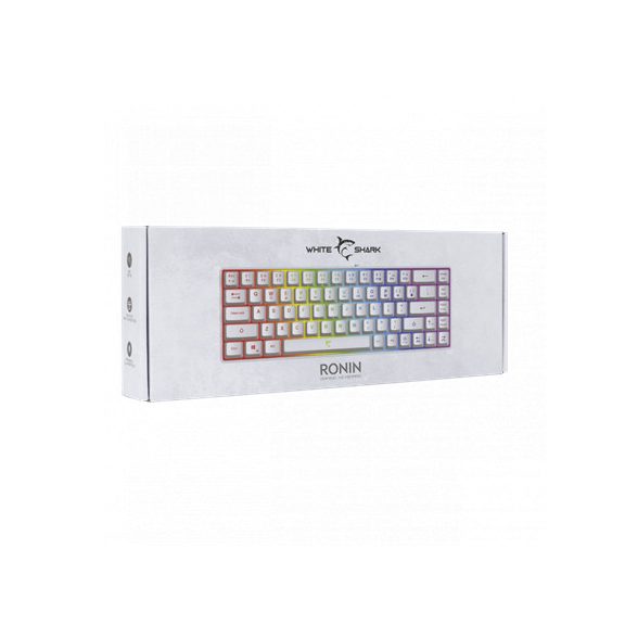 White Shark GK-2201W-HU RONIN vezetékes membrán gamer billentyűzet - fehér - HU