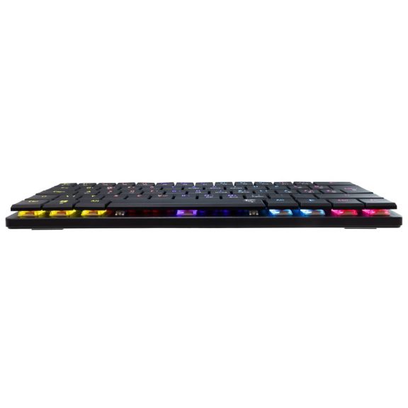 White Shark NAGAMAKI Black kompakt mechanikus gaming billentyűzet red low profile switch-ekkel és rainbow világítással.