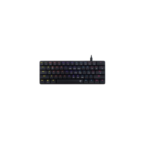 White Shark NAGAMAKI Black kompakt mechanikus gaming billentyűzet red low profile switch-ekkel és rainbow világítással.