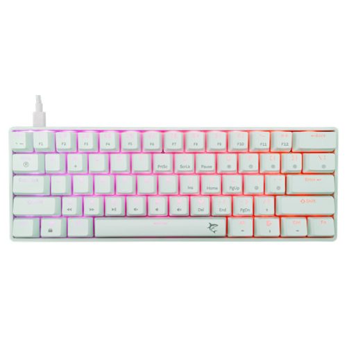 White Shark GK-004211W/R-US SHINOBI-2 vezetékes mechanikus gamer billentyűzet - fehér - US