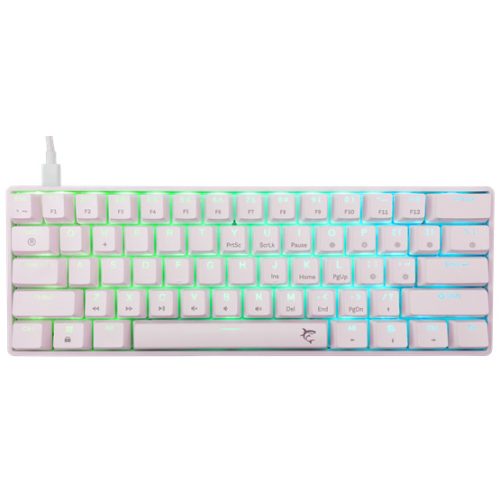 White Shark GK-004221W/BL-US SHINOBI-2 vezetékes mechanikus gamer billentyűzet - fehér - US