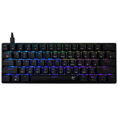 White Shark GK-004121B/BL-US SHINOBI-2 vezetékes mechanikus gamer billentyűzet - fekete - US
