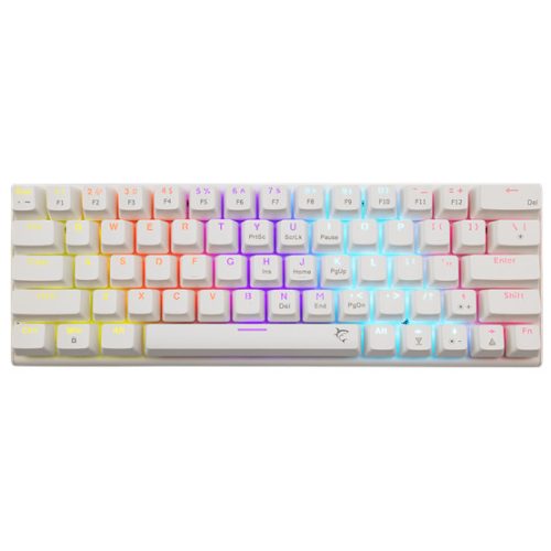 White Shark GK-002211V2-W/R-US WAKIZASHI-2 vezetékes mechanikus gamer billentyűzet - fehér - US