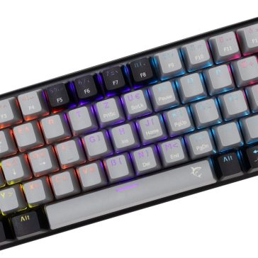 White Shark WAKIZASHI 2 szürke-fekete gamer billentyűzet kék kapcsolós mechanikával és szivárvány világítással
