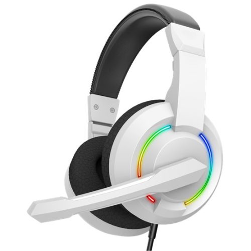 Baracuda BGH-021W HYDRA-W gamer fejhallgató mikrofonnal - RGB - fehér