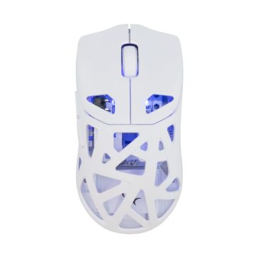   White Shark Dagonet vezeték nélküli gamer egér, 12000 DPI, tri-mode csatlakozás, fehér, bontott
