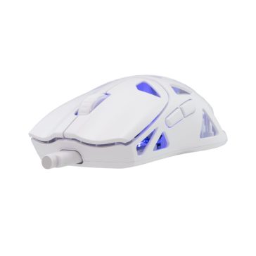   White Shark Dagonet vezeték nélküli gamer egér, 12000 DPI, tri-mode csatlakozás, fehér, bontott