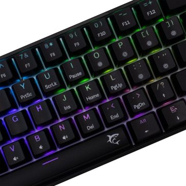   White Shark SHINOBI 2 vezetékes mechanikus gaming billentyűzet, 61 gomb, kék kapcsolók, HU kiosztás, fekete