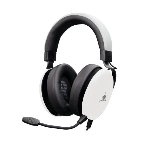 White Shark Elephant gamer headset, 50 mm, levehető mikrofon, fonott kábel, fehér