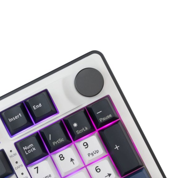 White Shark Excalibur L mechanikus gaming billentyűzet, RGB, tri-mode csatlakozás, US kiosztás, fehér