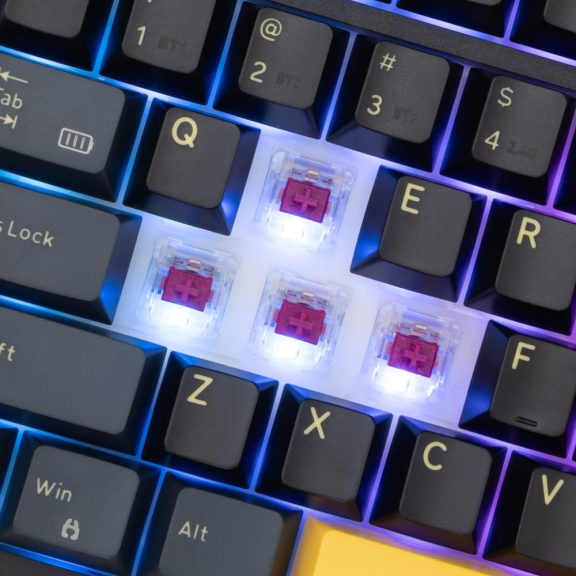 White Shark Excalibur L mechanikus gaming billentyűzet, RGB, tri-mode csatlakozás, US kiosztás, fekete