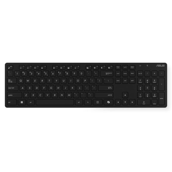 Asus W5000 fekete vezeték nélküli billentyűzet és egér szett ultravékony kialakítással.