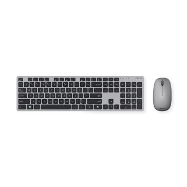 Asus W5000 szürke vezeték nélküli billentyűzet és egér szett ultravékony kialakítással.