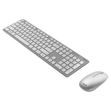 Asus W5000 fehér vezeték nélküli billentyűzet és egér szett ultravékony kialakítással.