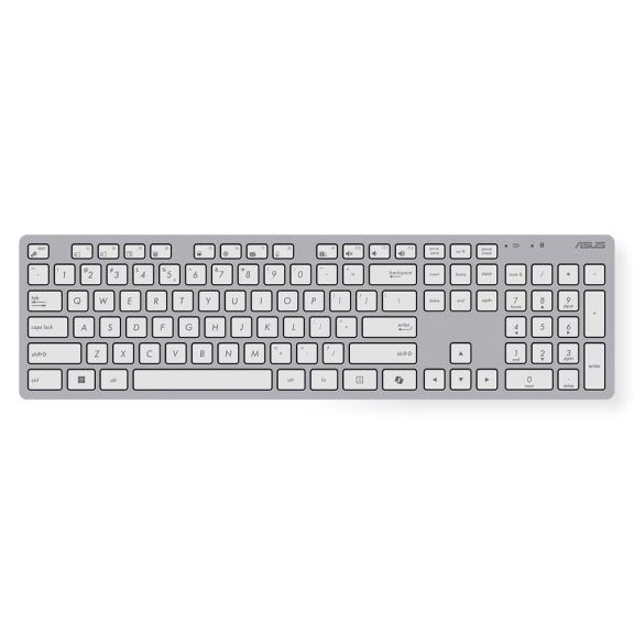 Asus W5000 fehér vezeték nélküli billentyűzet és egér szett ultravékony kialakítással.