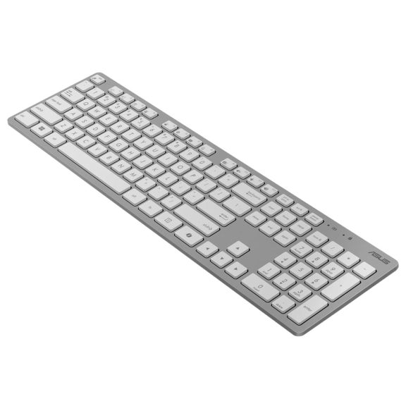 Asus W5000 fehér vezeték nélküli billentyűzet és egér szett ultravékony kialakítással.