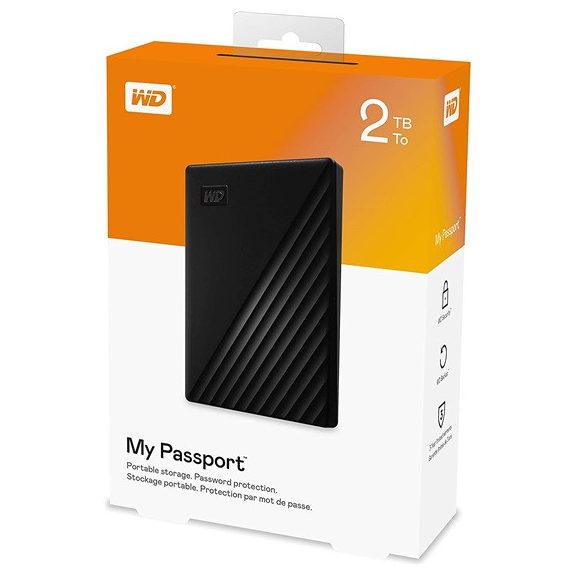 WD 2,5" My Passport 2TB NEW! - Black - WDBYVG0020BBK-WESN