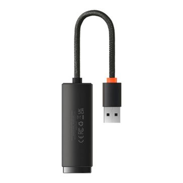 Baseus Lite USB Type-A Ethernet adapter, fekete