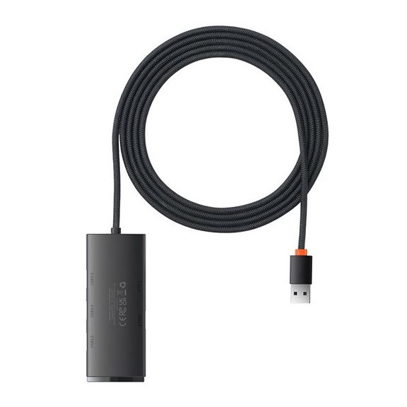Baseus Lite 4-Port USB Type-A HUB dokkoló állomás, 2m, fekete