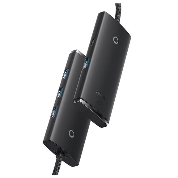 Baseus Lite 4-Port USB Type-A HUB dokkoló állomás, 2m, fekete