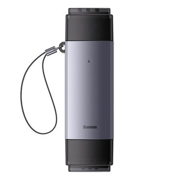 Baseus Lite SD/TF kártyaolvasó USB Type-A/Type-C, szürke