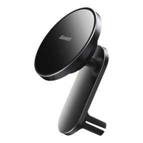   Baseus Big Energy Magnetic szellőzőrácsra, műszerfalra rögzíthető, vezeték nélküli autós telefon töltő és tartó, fekete