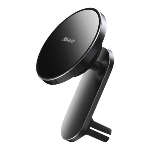 Baseus Big Energy Magnetic szellőzőrácsra, műszerfalra rögzíthető, vezeték nélküli autós telefon töltő és tartó, fekete