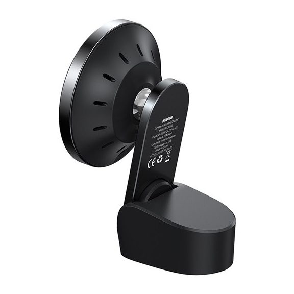 Baseus Big Energy Magnetic szellőzőrácsra, műszerfalra rögzíthető, vezeték nélküli autós telefon töltő és tartó, fekete