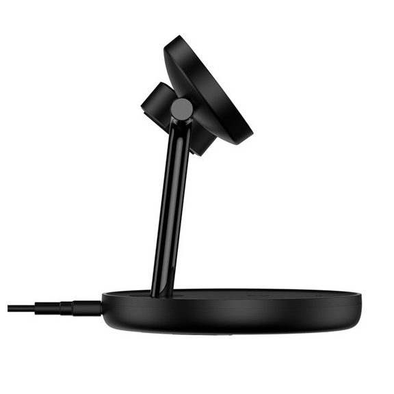 Baseus Swan 3-in-1 vezeték nélküli töltő állvány 20W, fekete + 3A USB Type-A – USB Type-C, 1m kábel