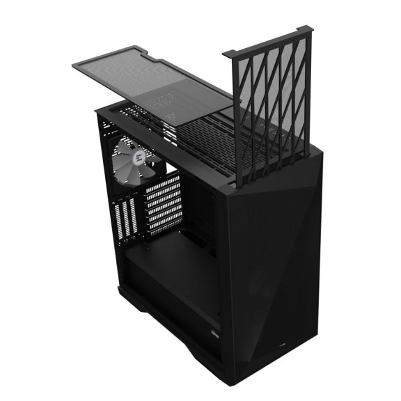 Zalman Z9 Iceberg MS ATX miditorony számítógépház, edzett üveg, fekete