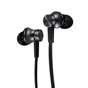 Xiaomi In-Ear Headphones Basic fekete fülhallgató alumínium házzal és 3.5mm jack csatlakozóval.