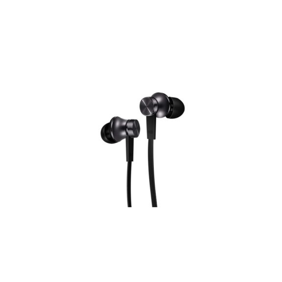 Xiaomi In-Ear Headphones Basic fekete fülhallgató alumínium házzal és 3.5mm jack csatlakozóval.