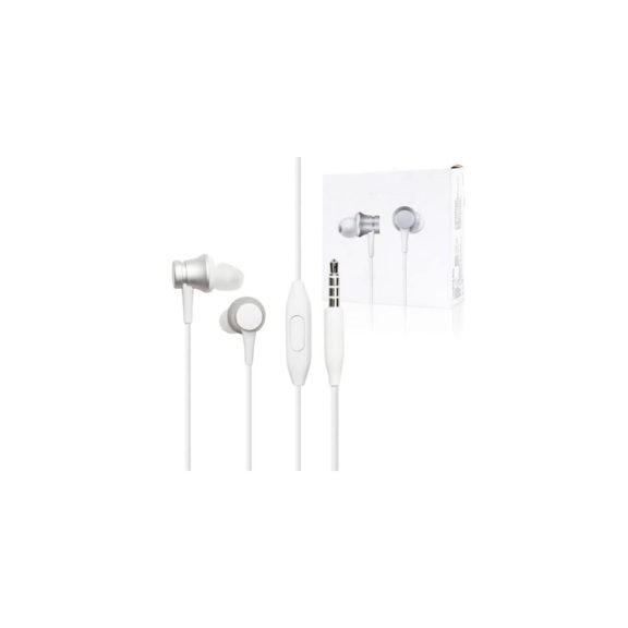 Xiaomi Mi In-Ear Basic ezüst fülhallgató mikrofonos kialakítással