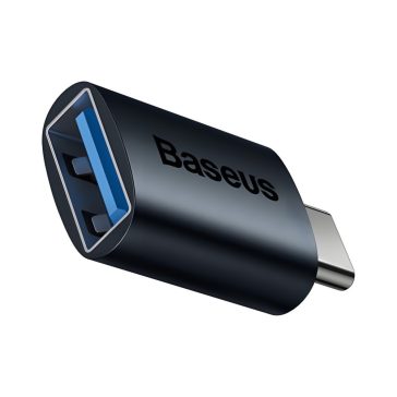 Baseus Ingenuity USB-C -> USB-A OTG adapter kék alumínium kivitelben