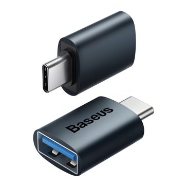 Baseus Ingenuity USB-C -> USB-A OTG adapter kék alumínium kivitelben