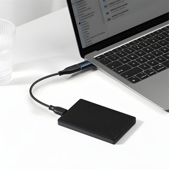 Baseus Ingenuity USB-C -> USB-A OTG adapter kék alumínium kivitelben