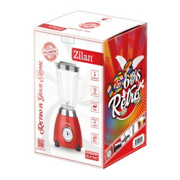 Zilan ZLN7057 Retro turmixgép, 500W, piros