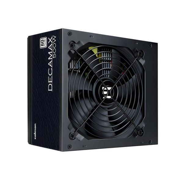 Zalman DecaMax ZM500-LX3 500W tápegység, 80 PLUS minősítés, HDB ventilátor