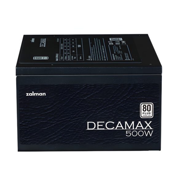 Zalman DecaMax ZM500-LX3 500W tápegység, 80 PLUS minősítés, HDB ventilátor
