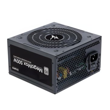 Zalman MegaMax 500 W fekete ATX tápegység 120 mm-es ventilátorral - ZM500-TXII