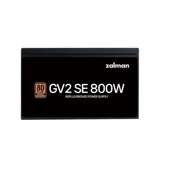 Zalman 800W - ZM800-GV2SE - 80+ Bronze -  ATX 12V Ver 2.52 - Fekete Tápegység