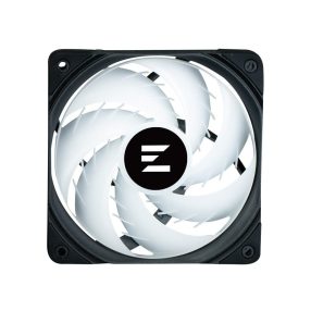 Zalman ZM-AF120 ARGB BLACK 120 mm-es PWM házhűtő ventilátor vibráló ARGB fénnyel.