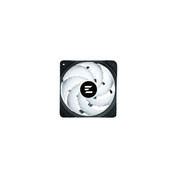 Zalman ZM-AF120 ARGB BLACK 120 mm-es PWM házhűtő ventilátor vibráló ARGB fénnyel.